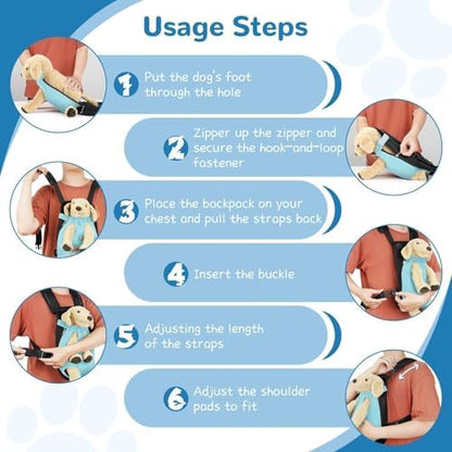 YUDODO Pet Dog Carrier Backpack Adjustable Front Carrier for Small Dog Cat - Image 3