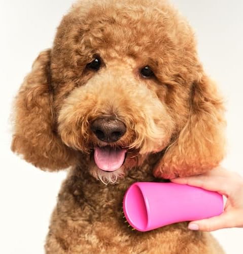 Pet Teezer Detangling Dog Brush for Long Hair Breeds, Large, Pink & Yellow - Image 3