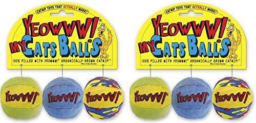Yeowww! My Cats Balls, 2 Packs with 3 Balls per Pack by YeowwwCatnip