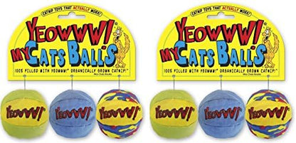 Yeowww! My Cats Balls, 2 Packs with 3 Balls per Pack by YeowwwCatnip