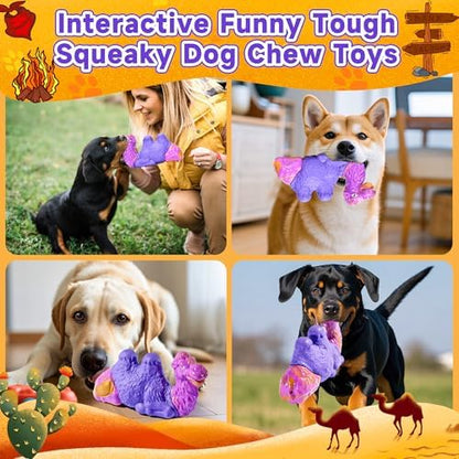 Tough Dog Toys for Aggressive Chewers, Durable Indestructible Nylon Dog Chew Toys for Large Medium Small Breeds, Squeaky Chew Toy for Puppy Teething, Interactive Dogs Toy Keep Them Busy (Wood Flavor) - Image 6