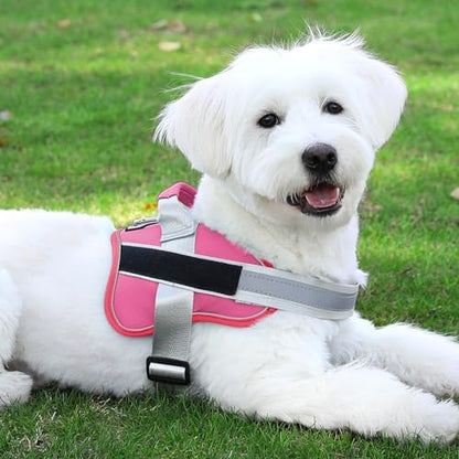 Dog Harness, No-Pull Reflective Dog Vest, Breathable Adjustable Pet Harness with Handle for Outdoor Walking - No More Pulling, Tugging or Choking (Fuchsia, Small (Pack of 1)) - Image 7