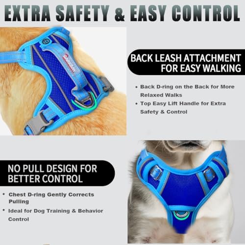 BARKBAY Dog Harness for Small Sized Dog No Pull Dog Vest ID Tag Pocket - Image 3