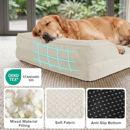 INVENHO L Plus Orthopedic Dog Bed for Large Dogs, Washable Dog Sofa with Egg-Crate Foam, Waterproof Lining and Non-Skid Bottom - Image 5