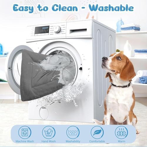 Dog Crate Pad, Washable Cozy Dog Bed Mat for Medium Dogs 36"x23", Dark Gray - Image 5