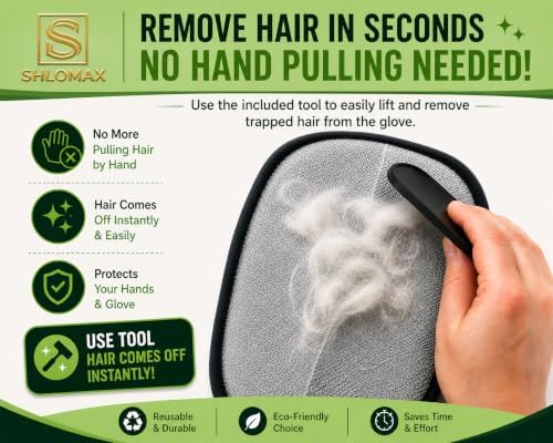 Pet Hair Remover Glove with Silicone Scraper – Reusable Electrostatic Lint & Fur Remover for Dog & Cat Hair on Couch, Carpet, Car Seat, Clothes & Laundry - Image 7