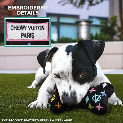 Haute Diggity Dog Chewy Vuiton Bone Plush Dog Toy, Designer Parody Toy - Image 5
