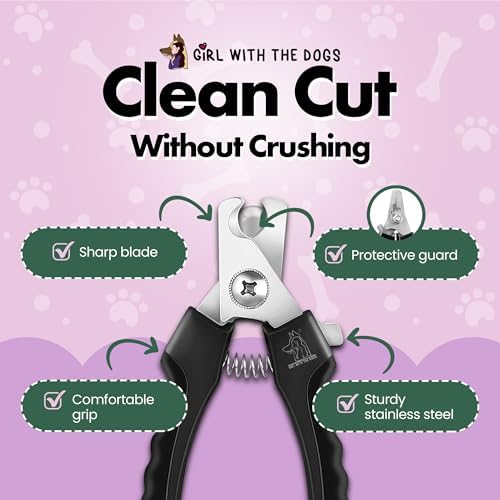Girl With The Dogs Pet Nail Clippers for Dogs & Cats with Safety Guard - Image 3