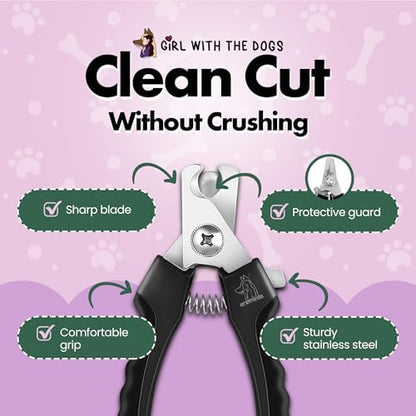 Girl With The Dogs Pet Nail Clippers for Dogs & Cats with Safety Guard - Image 3