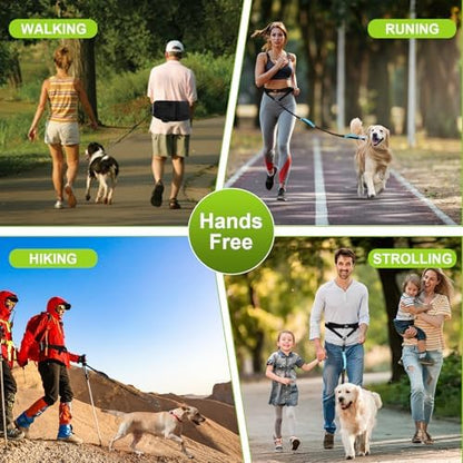 Hands Free Dog Leas, Double Waist Leash for Two Dog Walking (Blue) - Image 3