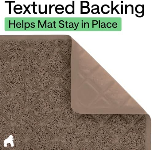 GORILLA GRIP Cat Litter Box Mat, Coiled Mesh Trapping Mats, 35x23 Brown - Image 4