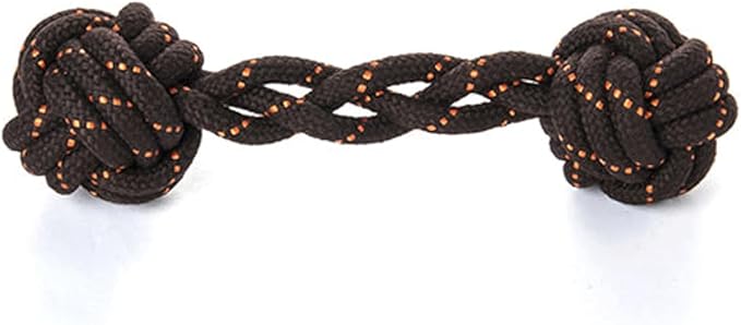 P.L.A.Y. Cute Outdoor Dog Toys - Scout & About Barbell Rope Chew Toy, Great for Puppies & Small, Medium, Large Dogs - Machine Washable, Ultra-Durable, Good for Agility Training, Tugging, Fetch (Small)