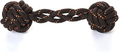 P.L.A.Y. Cute Outdoor Dog Toys - Scout & About Barbell Rope Chew Toy, Great for Puppies & Small, Medium, Large Dogs - Machine Washable, Ultra-Durable, Good for Agility Training, Tugging, Fetch (Small)