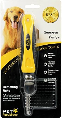 Pet Republique Dematting Tool for Dogs and Cats - Stainless Steel Matt Breaker Rake for Undercoat and Mat Brush - Knot Out for Long Haired Breed Pets - Image 2