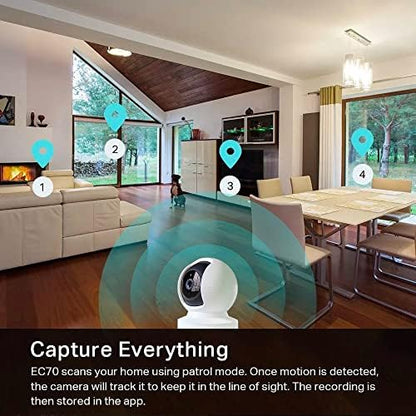 Kasa 1080p Indoor Pan/Tilt Wired Security Camera, Baby & Pet Monitor, EC70 - Image 3