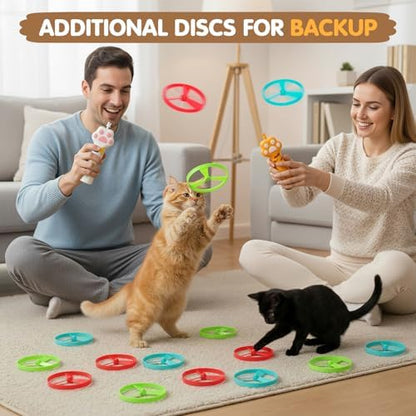 15 PCS Flying Spinners for Disc Launcher Interactive Cat Fetch Toy - Image 6
