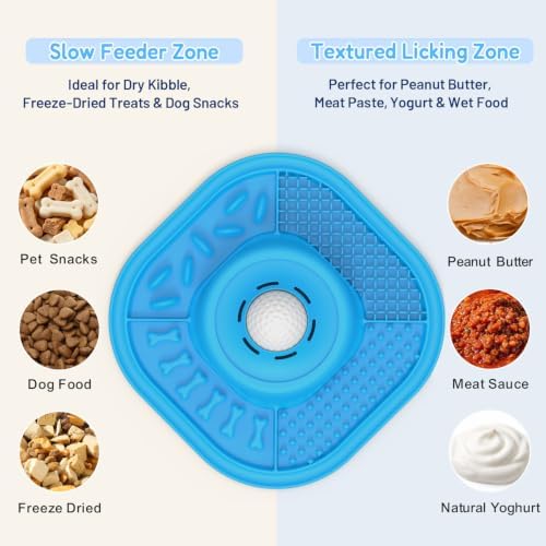 Lick Mat for Dogs & Cats with Interactive Rolling Ball & Suction Cups - Image 4