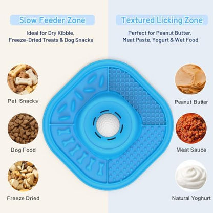 Lick Mat for Dogs & Cats with Interactive Rolling Ball & Suction Cups - Image 4
