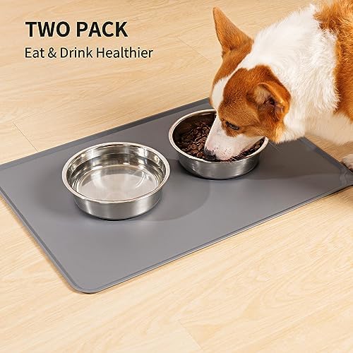 Taglory Stainless Steel Dog Bowls Set of 2, Non-Slip Base, 2 Cup, 17oz - Image 5