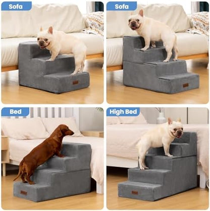 Aodisman Dog Stairs for Small Dogs & Cats,3-Step Pet Steps for Couch & Bed - Image 6