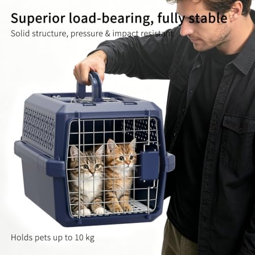 RIZZARI Travel Crate Small Dog Carrier: Secure Door Portable Handle Design - Image 2