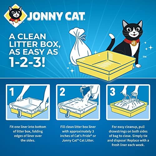 Jonny Cat Litter Box Liners: Heavy Duty - Tear & Leak Resistant - Drawstring Close - Jumbo, 1 Count (Pack of 30) - Image 5