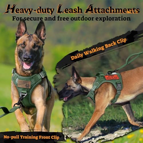 rabbitgoo Tactical Dog Harness for Large Dogs, No Pull Service Pet Vest - Image 3