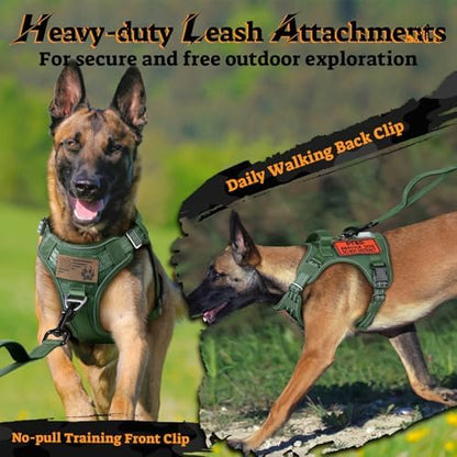 rabbitgoo Tactical Dog Harness for Large Dogs, No Pull Service Pet Vest - Image 3