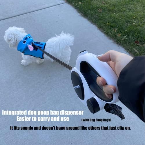 4-in-1 Retractable Dog Leash with LED Light & Dispenser & Poop Bags - Image 6