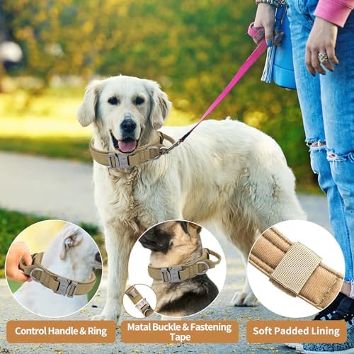 Tactical Dog Collar - Dog Collar with Control Handle for Medium Large Dogs - Image 4