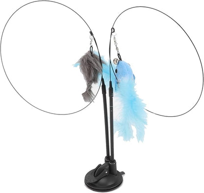 Pssopp Cat Toys, Wire Interactive Cat Wand Toy for Indoor