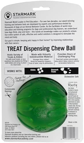 Starmark Treat Dispensing Chew Ball Md/Lg Dog Toy 3.25-inch - Image 4