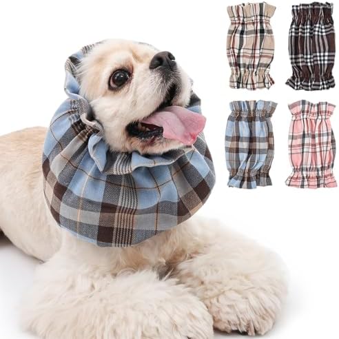 Dog Snood for Long-Eared Dogs, Feeding Ear Cover, Soft Stretch Wrap，Blue by Unknown