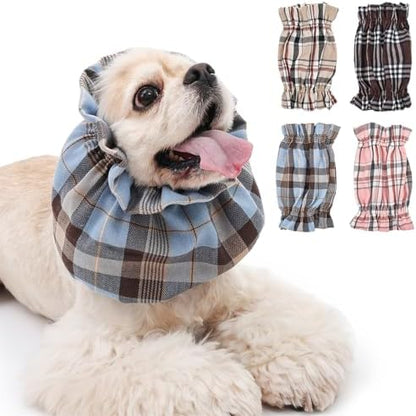 Dog Snood for Long-Eared Dogs, Feeding Ear Cover, Soft Stretch Wrap，Blue by Unknown