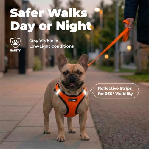 Voyager Step-in Air Dog Vest Harness - Orange/Black Trim, Medium - Image 4