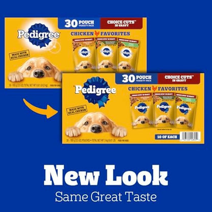 Pedigree Choice Cuts Wet Dog Food Pouch, Chicken Variety, 3.5 oz, 30 Count - Image 2