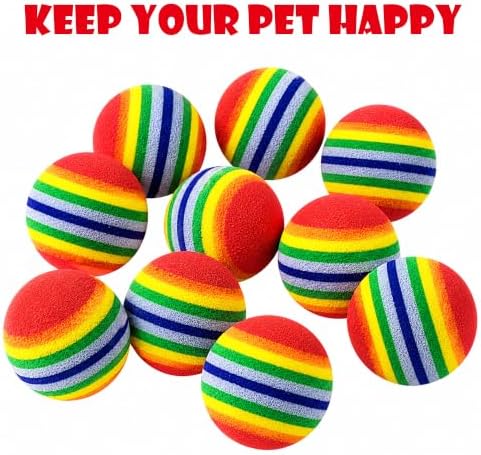 PET SHOW 100 Pack Cat Toy Balls Interactive for Indoor Cats Best Kitten Favorite Gift Soft Foam Ball Chase Quiet Playing Cats Stuff Supplies - Image 4