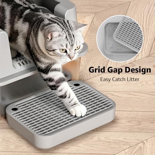 Litter Box Step, Litter Box Ramp/Catcher with Filter Function,Anti-Tracking - Image 4