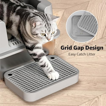 Litter Box Step, Litter Box Ramp/Catcher with Filter Function,Anti-Tracking - Image 4