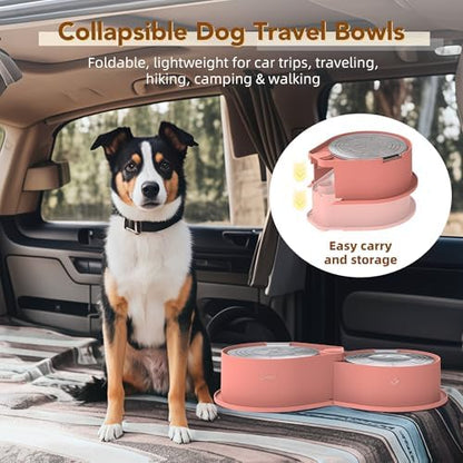 Newget 304 Stainless Steel Dog Bowl Set with Lids, 24oz Foldable Pet Dishes - Image 5