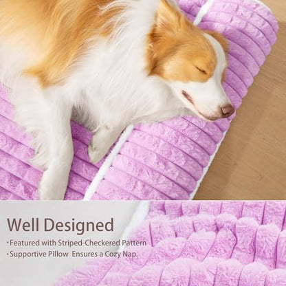 Orthopedic Large Dog Bed Pillow Pet Sofa Bed 36''X24'' Lilac - Image 5
