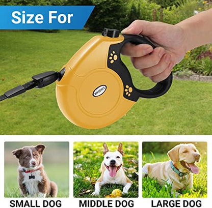 360°No Tangle 26 Ft Retractable Dog Leash for Dogs up to 99lbs - Image 6