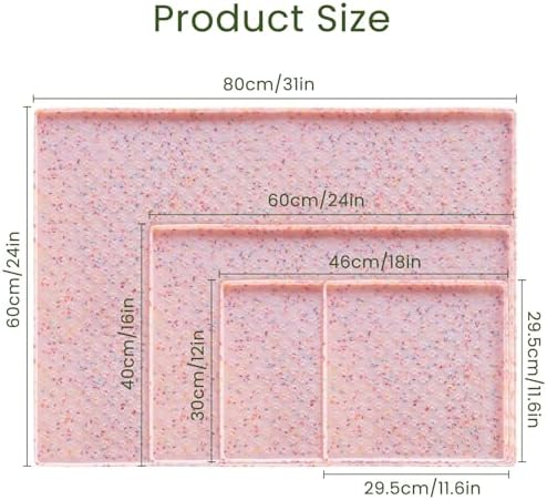 2 Pack Dog Food Mat Anti-Slip Dog Bowl Mats for Food and Water, Waterproof Pet Placemat Prevents Messy Spill to Floor, Silicone Puppy Feeding Tray for Small, Medium and Large Dogs Cats, Pink Dount - Image 2