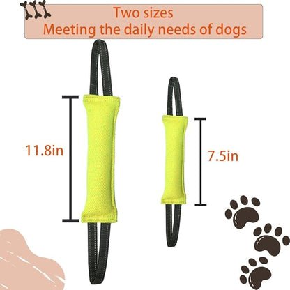 Clysoru Tug of War Dog Toy Bite with 2 Strong Handles Made of Durable Tear Resistant Strong Stitches