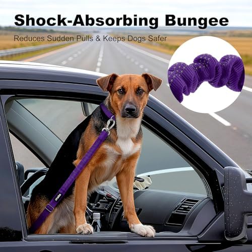 Dog Seat Belt for Car, Car Harness with Locking Aluminum Hook - Image 3