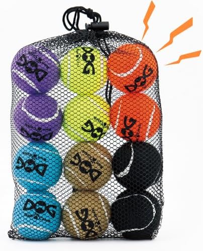 INSUM Tennis Balls for Dogs, 12 Pack Colorful Dog Toys Balls by INSUM