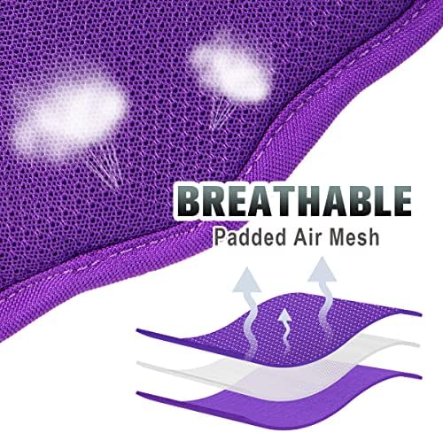 BARKBAY No Pull Dog Harness Large Reflective Dog Harness with Front Clip and Easy Control Handle for Walking Training Running with ID tag Pocket(Purple,M) - Image 6