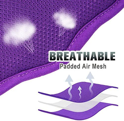 BARKBAY No Pull Dog Harness Large Reflective Dog Harness with Front Clip and Easy Control Handle for Walking Training Running with ID tag Pocket(Purple,M) - Image 6