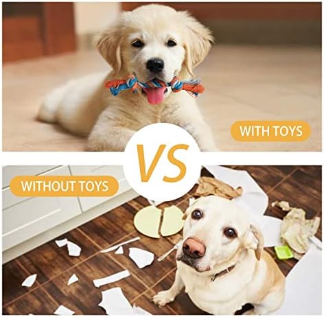 Toozey 7 Pack Small Dog Toys, Puppy Teething Toys, Durable Ropes Chew Toys, Cute Calf Squeaky Dog Toys, Non-Toxic and Safe - Image 5