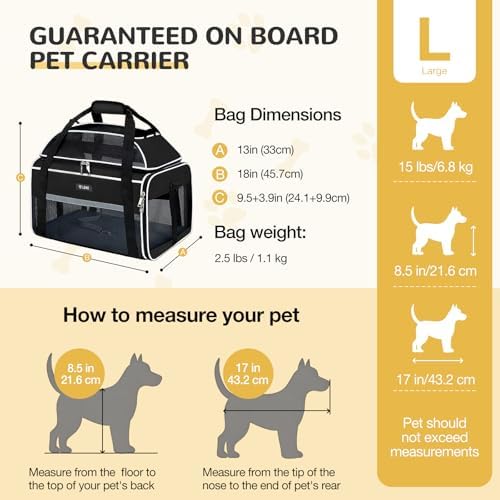 Lekereise Top-Expandable Pet Carrier 18x13x9.5 Inch Southwest Frontier Airline Approved Soft Sided Underseat to 15lbs Travel Carriers for Small Cats Dogs with Locking Safety Zippers Anti-Scratch Mesh - Image 3